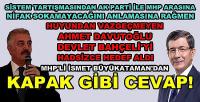 MHP'li Büyükataman'dan Davutoğlu'na Kapaklık Cevap  