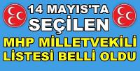 14 Mayıs Seçimlerinde Seçilen MHP Milletvekili Listesi  