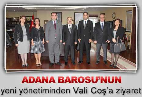 Adana Barosu'nun yeni yönetiminden Vali Coş’a ziyaret