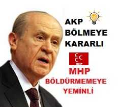 Bahçeli: AKP Bölmeye Kararlı,MHP Böldürmemeye Yeminli