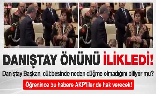 Danıştay Başkanı'nın Erdoğan'ın önünde yaptığı o hareket!