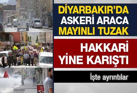 Diyarbakır’da askeri araca mayınlı tuzak