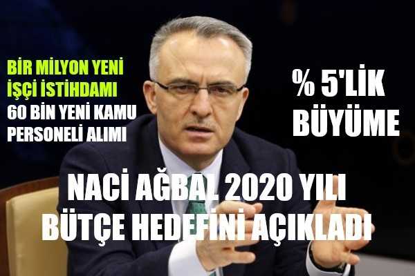 2020 Yılı Merkezi Bütçe Hedefleri Açıklandı