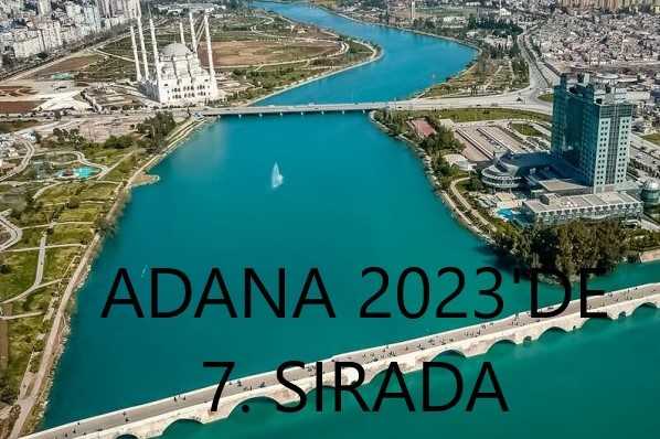 Adana Nüfus Sıralamasında 2023'de 7. Sırada