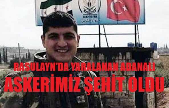 Barış Pınarı Harekatı'nda Yaralanan Adanalı Askerimiz Şehit Oldu