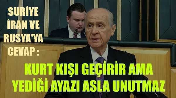 Bahçeli: Kurt Kışı Geçirir Ama Yediği Ayazı Unutmaz