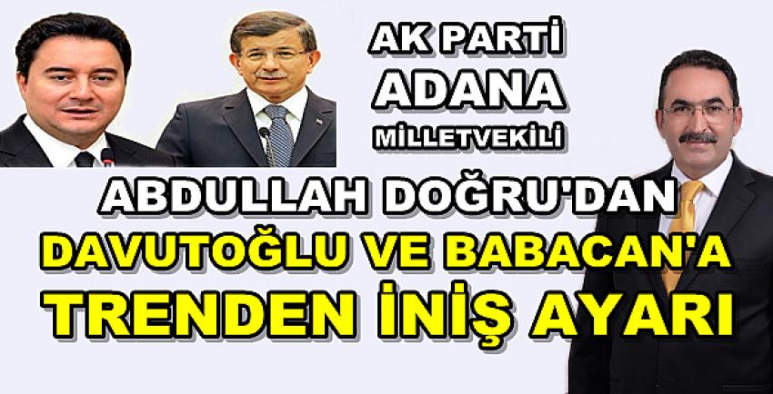 Ak Parti'li Doğru'dan Davutoğlu ve Babacan'a Tren Ayarı