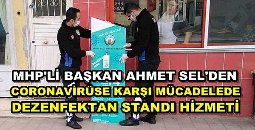 MHP'li Başkan Sel'den Dezenfektan Standı Hizmeti