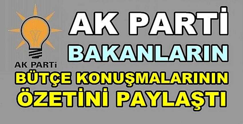 Bakanların Bütçe Üzerine Yaptığı Konuşmalar 