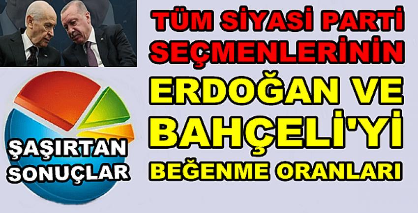 Tüm Seçmenlerin Erdoğan ve Bahçeli'yi Beğenme Oranı