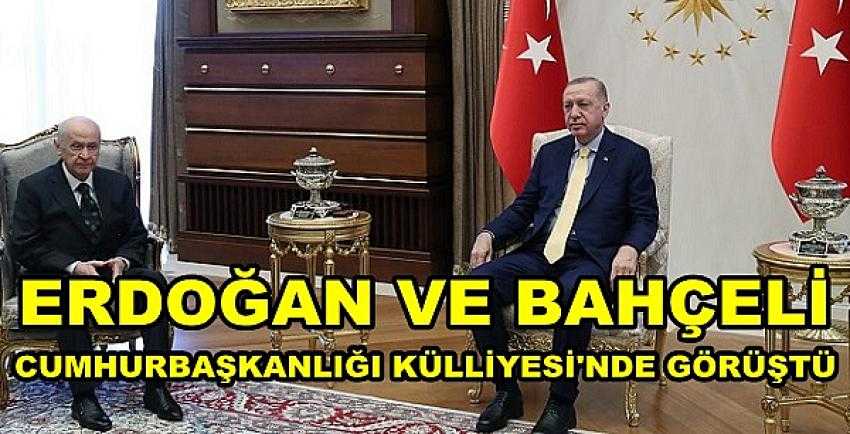 Erdoğan ve Bahçeli Cumhurbaşkanlığı Külliyesi'nde Görüştü 