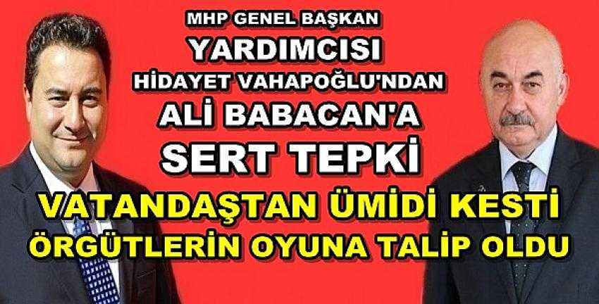 MHP'li Vahapoğlu'ndan Ali Babacan'a Net Sorular