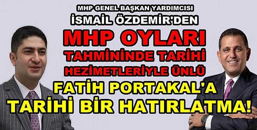 MHP'li Özdemir'den Fatih Portakal'a Tarihi Hatırlatma    
