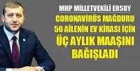MHP'li Ersoy Coronavirüs Mağdurlarına Üç aylık Maaşını Bağışladı
