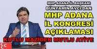 Başkan Avcı'dan MHP Adana İl Kongresi Açıklaması    