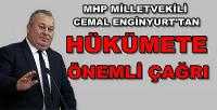 MHP'li Cemal Enginyurt'tan Hükümete Çağrı