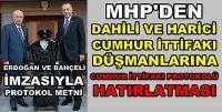 MHP'den Cumhur İttifakı Protokolü Hatırlatması