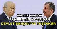 Sağlık Bakanı Koca'dan MHP Lideri Bahçeli'ye Teşekkür