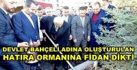 Bahçeli Adına Oluşturulan Hatıra Ormanına Fidan Dikti  