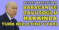 Bahçeli'den Davutoğlu ve Babacan Hakkında Uyarı     