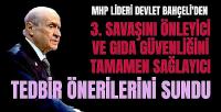 Devlet Bahçeli'den Savaşı Önleyici Tedbir Önerisi  