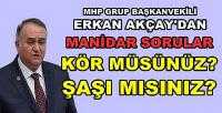 MHP'li Erkan Akçay: Kör müsünüz Şaşı mısınız? 