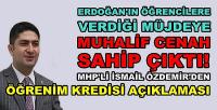 MHP'li Özdemir'den Öğrenim Kredisi Açıklaması  