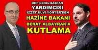 MHP'li Yönter'den Bakan Albayrak'a Kutlama