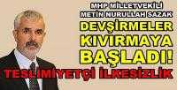 MHP'li Sazaktan Muhalefete İlkesizlik Suçlaması            