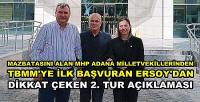 Mazbata Alan MHP Adana Milletvekilleri ve İlk Başvuru   