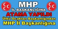 Ülkü Ocakları Başkanı MHP İl Başkanlığına Atandı  