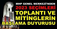 MHP Genel Merkezinden Toplantı ve Miting Duyurusu 