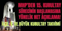 MHP'den Kurultay Sürecinin Başlamasına Yönelik Açıklama  