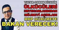 Yazar Osman Diyadin: MHP Hükumete Bakan Verecek  