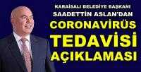 MHP'li Başkan Aslan'dan Coronavirüs Tedavisi Açıklaması