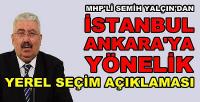 MHP'li Yalçın'dan Yerel Seçimde İstanbul ve Ankara Açıklaması