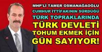 MHP'li Osmanağaoğlu: Tohum Ekmek İçin Gün Sayıyoruz  