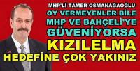 MHP'li Osmanağaoğlu: Oy Vermeyen Bile MHP'ye Güveniyor 