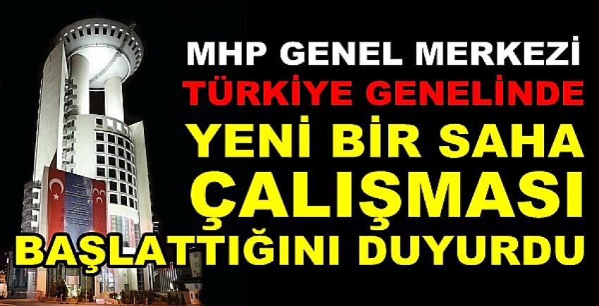 MHP'li Yalçın MHP'nin Yeni Saha Çalışmasını Açıkladı  