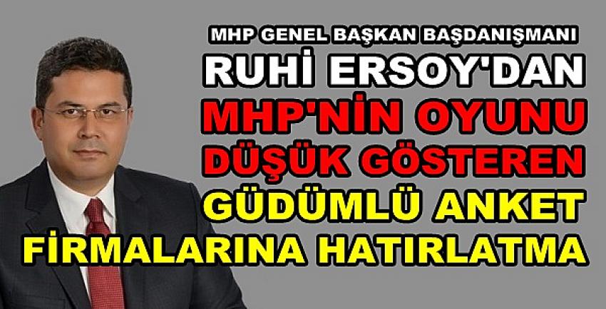 MHP'li Ruhi Ersoy'dan Güdümlü Anketçilere Hatırlatma  