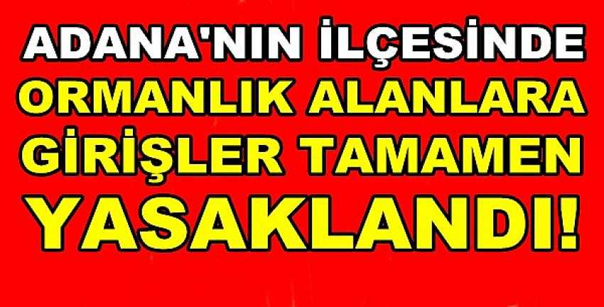 Adana'nın İlçesinde Ormanlık Alanlara Girişler Yasaklandı 