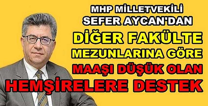 MHP'li Aycan'dan Maaşı Düşük Olan Hemşirelere Destek         