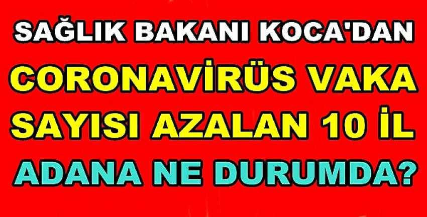 Sağlık Bakan Koca'dan Vaka Sayısı En Çok Azalan 10 İl 